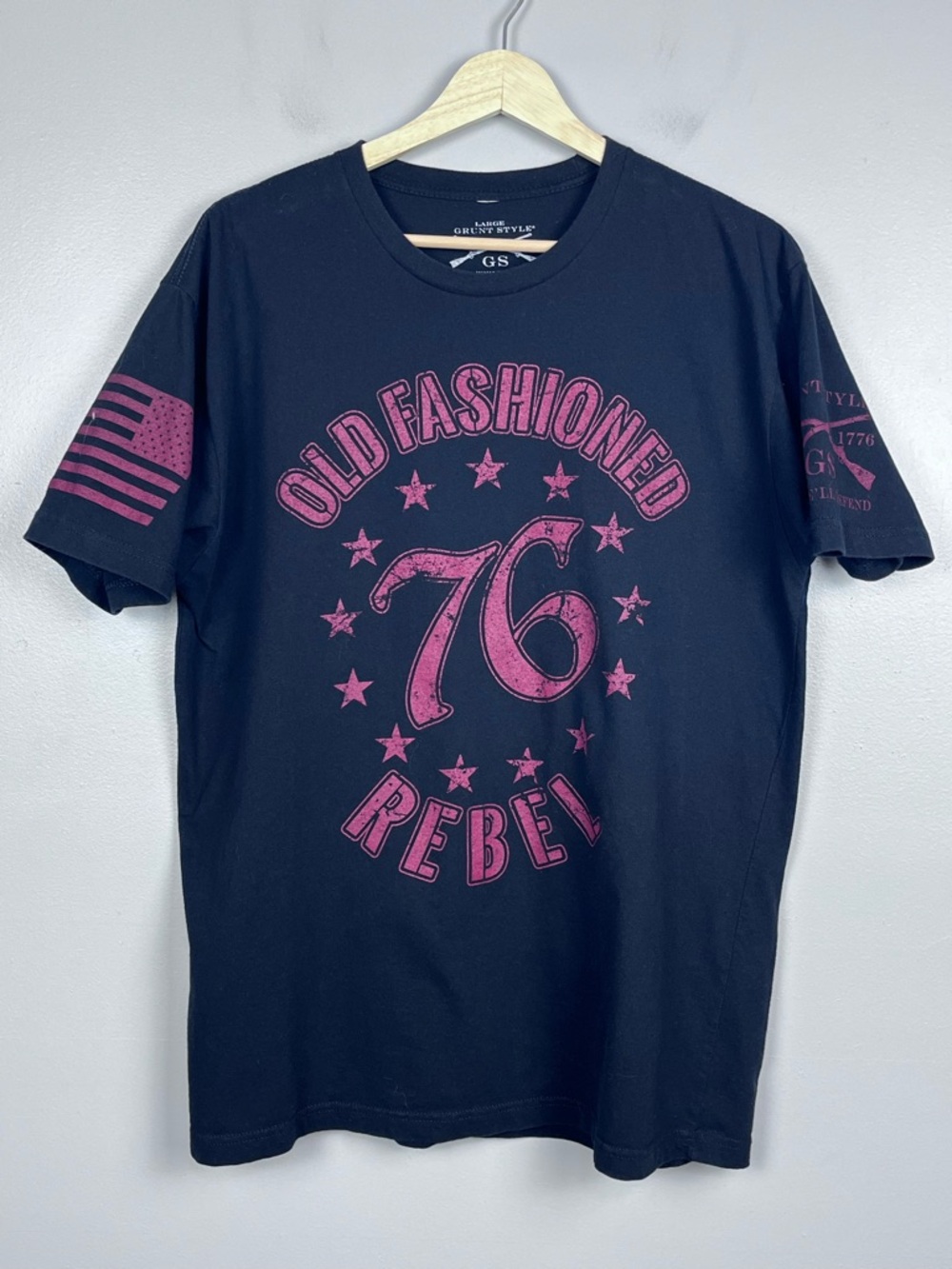 Grunt Style Men's 100% Cotton Graphic Print Original Reble Tee Shirt Size L; USA